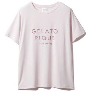 ジェラートピケ(gelato pique)のジェラートピケ　フルーツロゴ柄T  ピンク(Tシャツ(半袖/袖なし))