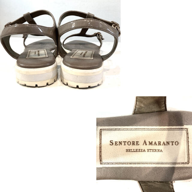SENTORE AMARANTO☆ストラップサンダル☆ナノユニバース☆ブラウン ... 新品セントレアマラント/SENTORE AMARANTOサンダル★グレージュ38