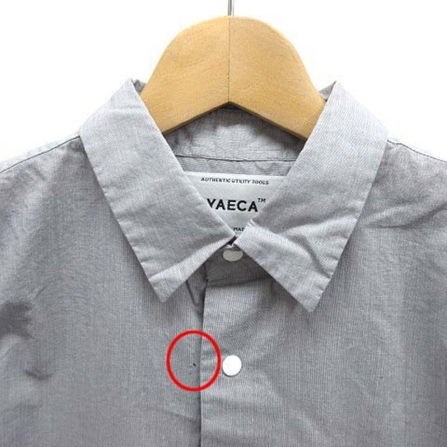 ヤエカ YAECA コンフォートシャツ ブラウス スナップボタン グレー M