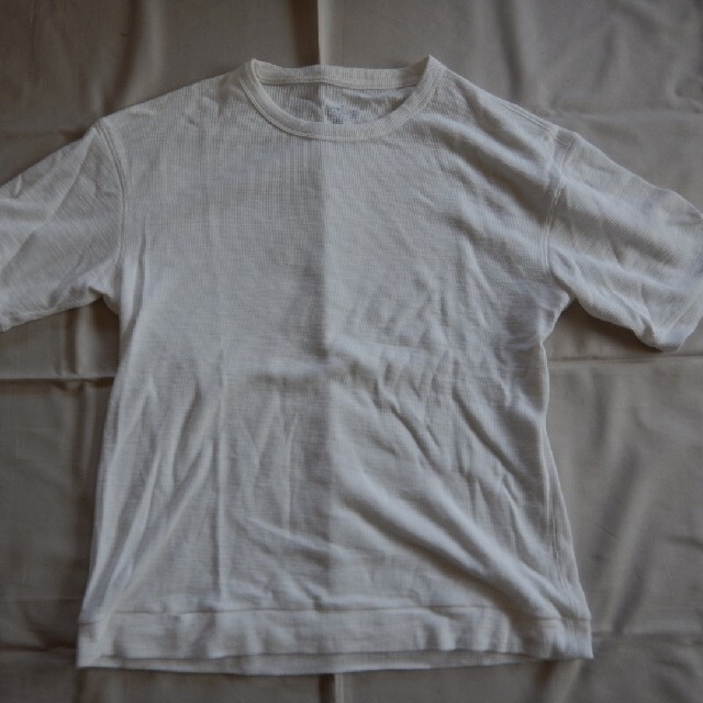 MUJI (無印良品)(ムジルシリョウヒン)のMUJI　ワッフル半袖Tシャツ　白 レディースのトップス(Tシャツ(半袖/袖なし))の商品写真