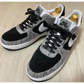 ナイキ(NIKE)のAIR FORCE 1 BY YOU 白黒蛇custom 27.5cm 美中古(スニーカー)