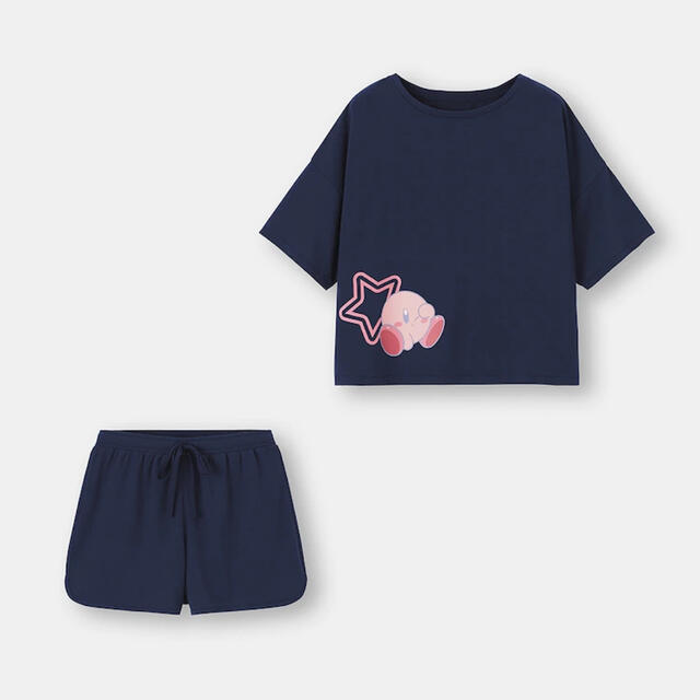 GU(ジーユー)のGU ジーユー パジャマ  (半袖&ショートパンツ) Kirby S カービィ レディースのルームウェア/パジャマ(パジャマ)の商品写真