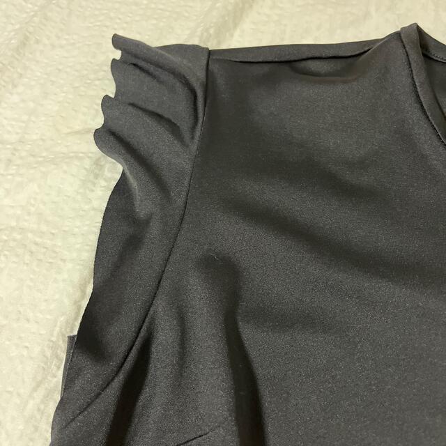 ZARA(ザラ)のzara ジャージー素材フリルトップス レディースのトップス(カットソー(半袖/袖なし))の商品写真