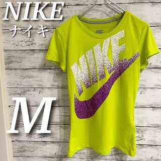 NIKE - NIKE ナイキ　レディース半袖Tシャツ ティーシャツ　M ビックロゴ　黄緑