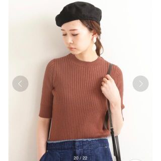 イエナ(IENA)の【極美品】IENA  シアーリブショートスリーブ プルオーバー(カットソー(半袖/袖なし))