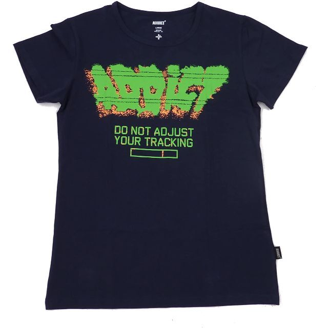 ADDICT(アディクト)のADDICT アディクト スプレーペイント 半袖 Tシャツ ネイビー S メンズのトップス(Tシャツ/カットソー(半袖/袖なし))の商品写真