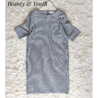 ビューティアンドユースユナイテッドアローズ(BEAUTY&YOUTH UNITED ARROWS)の【Beauty&Youth】サッカーストライプワンピース(ひざ丈ワンピース)