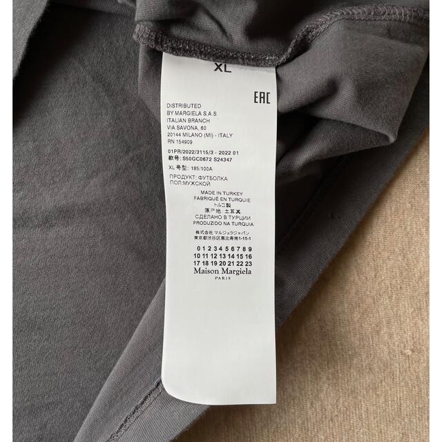 22SS新品XL メゾン マルジェラ レギュラー コットン Tシャツ グレー