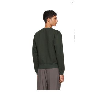 LEMAIRE ルメール 21AW FLEECE SWEATSHIRT フリーススウェットシャツ M213 JE303 LJ069 M LEAD ダークグリーン トレーナー クルーネック プルオーバー トップス【新古品】【LEMAIRE】