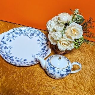 ノリタケ(Noritake)のNoitaKeノリタケ︎︎✨ブルーソレンティポット🫖USED極美品♥(食器)