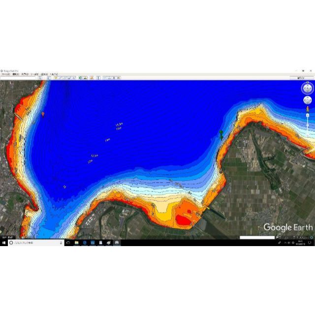 スマホ・モバイル用　GoogleEarth琵琶湖北湖広域マップ スポーツ/アウトドアのフィッシング(その他)の商品写真