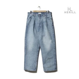 コモリ(COMOLI)のHERILL Denim  Tuck bleach　4PK サイズ1(デニム/ジーンズ)