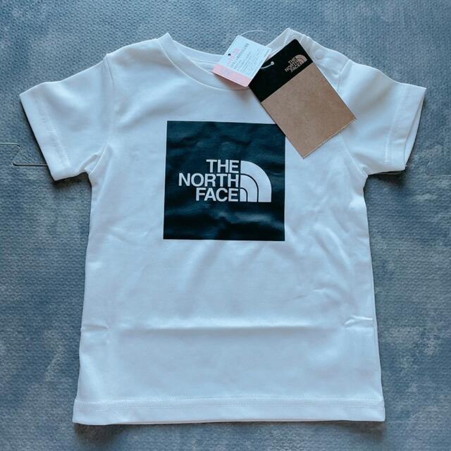 THE NORTH FACE(ザノースフェイス)の★ノースフェイス スクエアロゴキッズTシャツ 90cm ホワイト/白★新品 キッズ/ベビー/マタニティのキッズ服男の子用(90cm~)(Tシャツ/カットソー)の商品写真