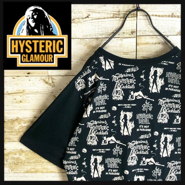 Tシャツ/カットソー(半袖/袖なし)hystericglamour ヒステリックグラマー Tシャツ ビックロゴ入り