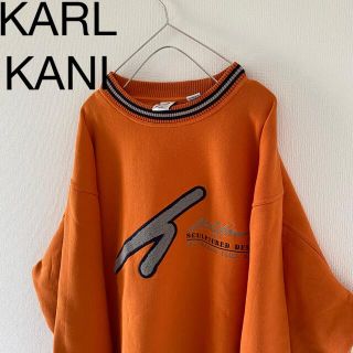 カールカナイ(Karl Kani)のKARLKANIカールカナイスウェットトレーナーxlXLオレンジメンズ長袖Y2K(スウェット)