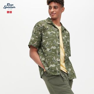 ユニクロ(UNIQLO)のUNIQLO レインスプーナーオープンカラーシャツ（半袖）(シャツ)