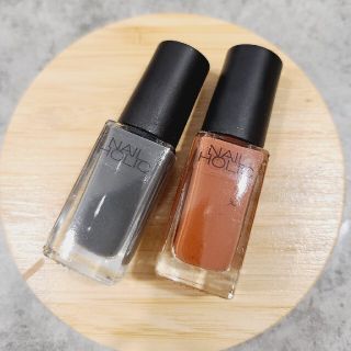 ネイルホリック(NAIL HOLIC)のネイルホリック　2色セット　グレー　オレンジ(マニキュア)