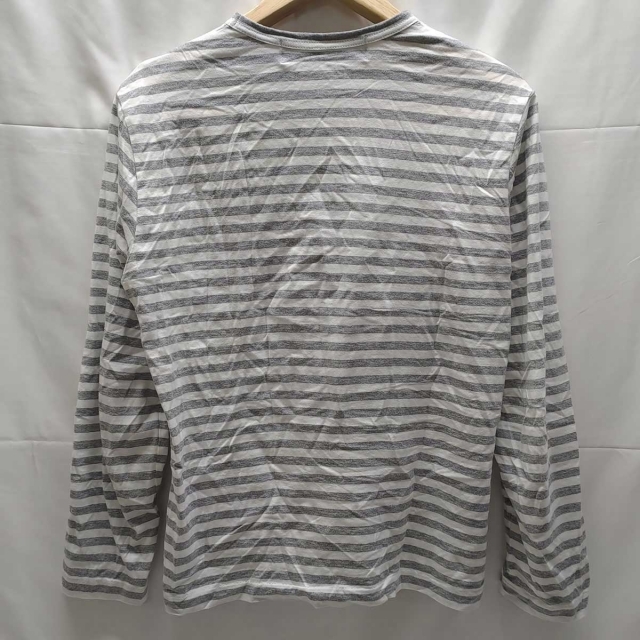 PLAY COMME des GARCONS ボーダーロンT グレー/ホワイト YZ-T030 PLAY COMME des GARCONS ボーダーロンT グレー/ホワイト YZ-T030