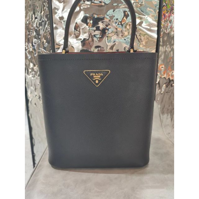 超美品】PRADA プラダ ハンドバッグ パニエ サフィアーノ レザーバッグ