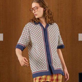 グッチ(Gucci)の★値下げ★GUCCI ジオメトリックG プリント ボウリングシャツ　48(シャツ)