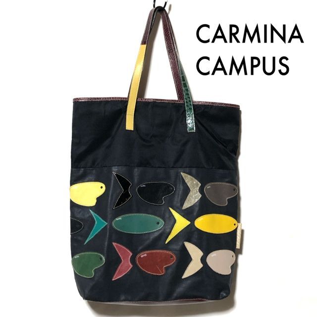 カルミナカンプス トートバッグ/CARMINA CAMPUS 魚ワッペン