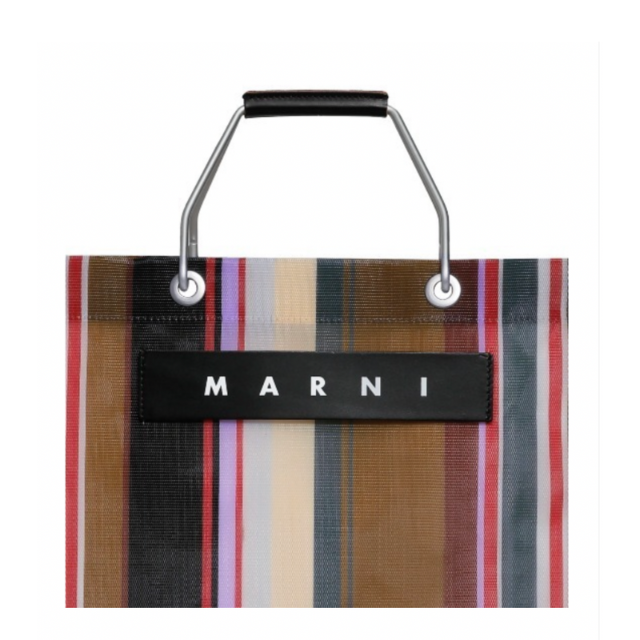 Marni(マルニ)の入手困難 MARNI MARKET ストライプバッグ キャラメルブラウン 新作 レディースのバッグ(トートバッグ)の商品写真