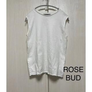 ローズバッド(ROSE BUD)のROSE BUD ローズバッド タンクトップ ノースリーブTシャツ ホワイト(Tシャツ(半袖/袖なし))