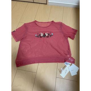 リリーブラウン(Lily Brown)のリリーブラウン　刺繍　Tシャツ　カットソー(Tシャツ(半袖/袖なし))