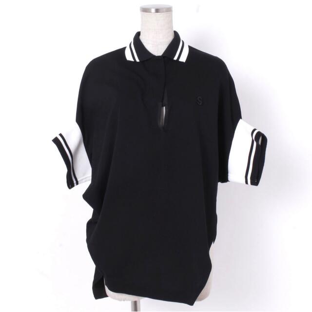 SACAI  ポロ 黒 Cotton Jersev Polo Shirt 美品