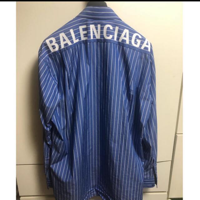 バレンシアガ balenciaga ロゴストライプシャツ 39