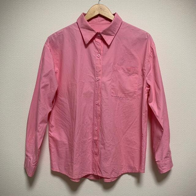 オーバーサイズ ピンクシャツ レディースのトップス(シャツ/ブラウス(長袖/七分))の商品写真