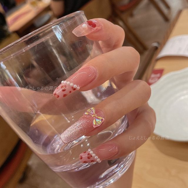 No69 ジェルネイルチップ ヒョウ柄 パールフレンチ レオパード No69 ジェルネイルチップ ヒョウ柄 パールフレンチ レオパード