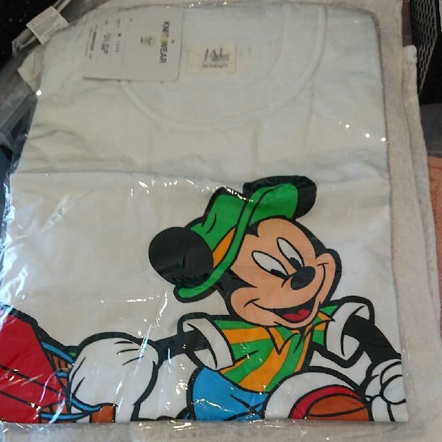 未使用品  JALとミッキーマウスのコラボTシャツ レディースのトップス(Tシャツ(半袖/袖なし))の商品写真