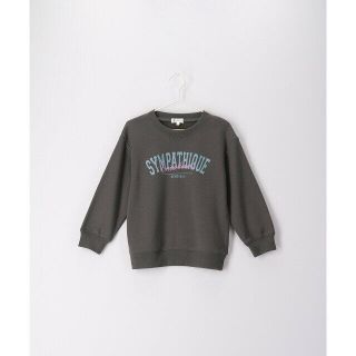 ロペピクニック(Rope' Picnic)の【チャコール（06）】【KIDS】UNISEX配色メッセージロゴ裏毛トレーナー(Tシャツ/カットソー)