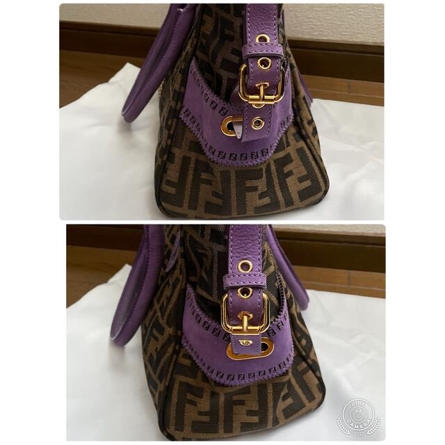 FENDI】フェンディズッカパンチングハンドバッグ-