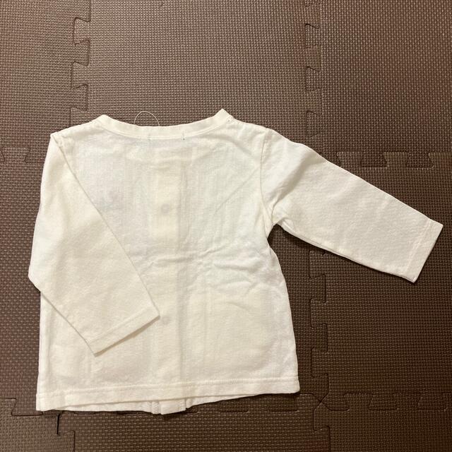 mou jon jon(ムージョンジョン)のカーディガン　90  未使用　B品 キッズ/ベビー/マタニティのキッズ服女の子用(90cm~)(カーディガン)の商品写真