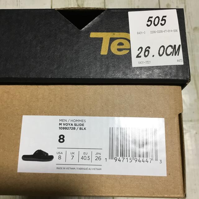 Teva　テバ　ボヤ　スライド　サンダル　26 ブラック　メンズ 4