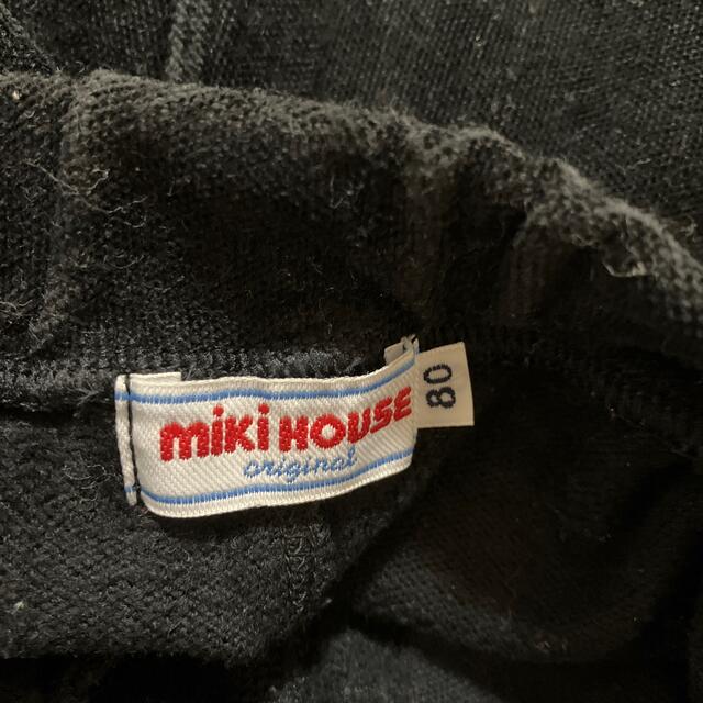 mikihouse(ミキハウス)のパンツ　80   黒 キッズ/ベビー/マタニティのベビー服(~85cm)(パンツ)の商品写真