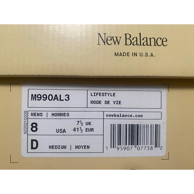 26.0cm 日本未発売 New Balance 990v3 M990AL3