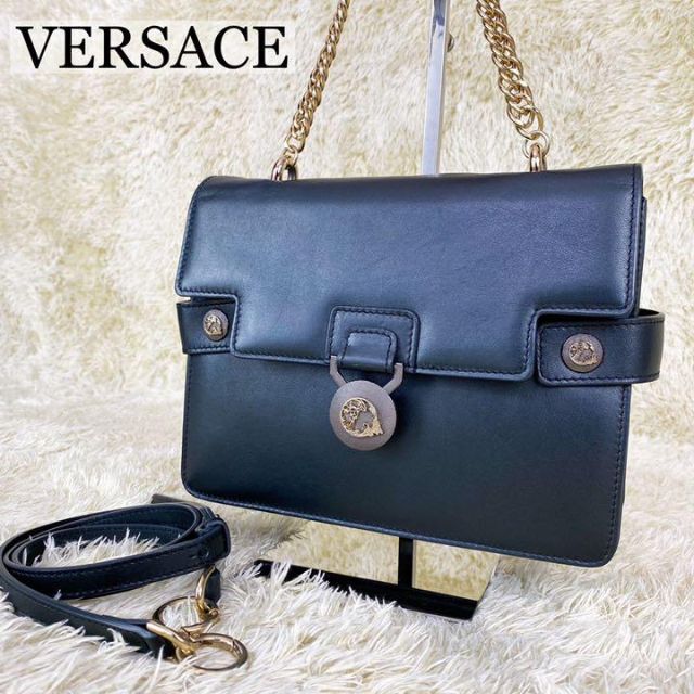 VERSACE - 【美品】ヴェルサーチ ショルダーバッグ 2way レザー チェーン メデューサの通販 by のあの古着屋｜ヴェルサーチならラクマ