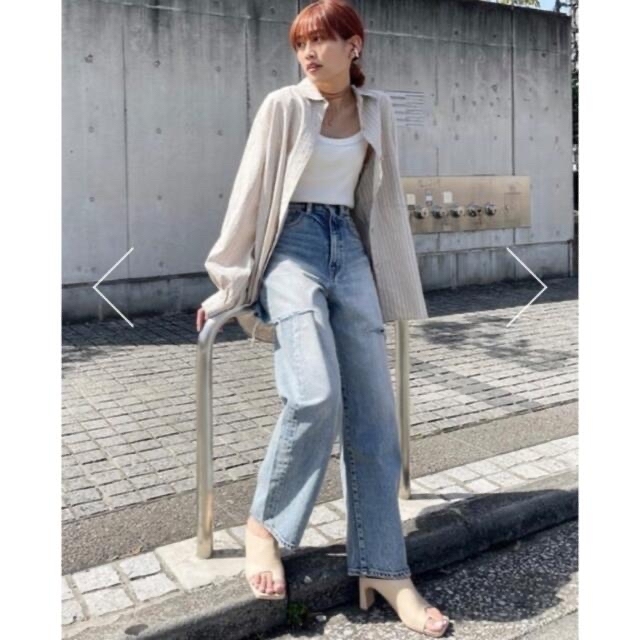 26☆MOUSSY THIGH SLIT LOOSE STRAIGHT確実正規品