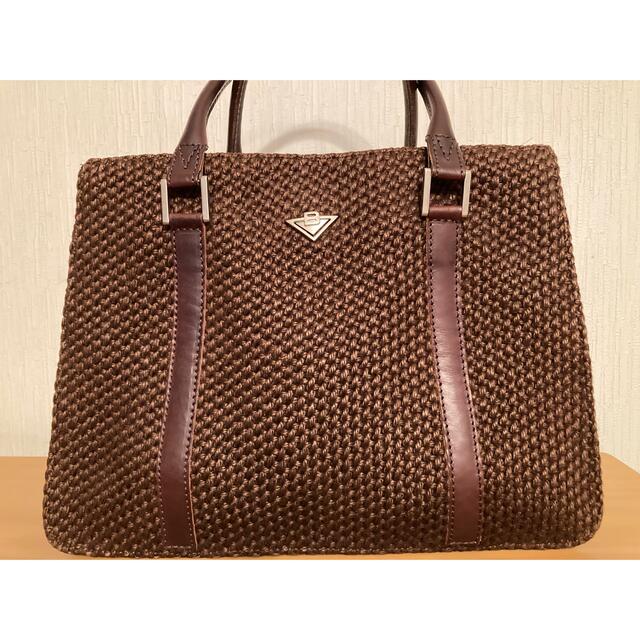 BOTTEGA VENETA - 値下げ★ボッテガ ヴェネタ★麻 レザー ハンドバッグ ユーズド