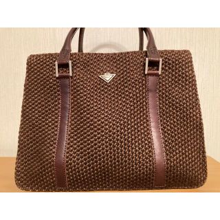 ボッテガヴェネタ(Bottega Veneta)の値下げ★ボッテガ ヴェネタ★麻 レザー ハンドバッグ ユーズド(ハンドバッグ)