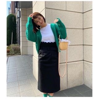 ドゥロワー(Drawer)の【みーちゃん様専用】ロージーモンスター　scallop I-line skirt(ひざ丈スカート)