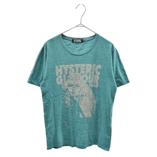 ヒステリックグラマー(HYSTERIC GLAMOUR)のHYSTERIC GLAMOUR ヒステリックグラマー 0214CT09 半袖Tシャツ ブルー ロゴデザイン(Tシャツ/カットソー(半袖/袖なし))