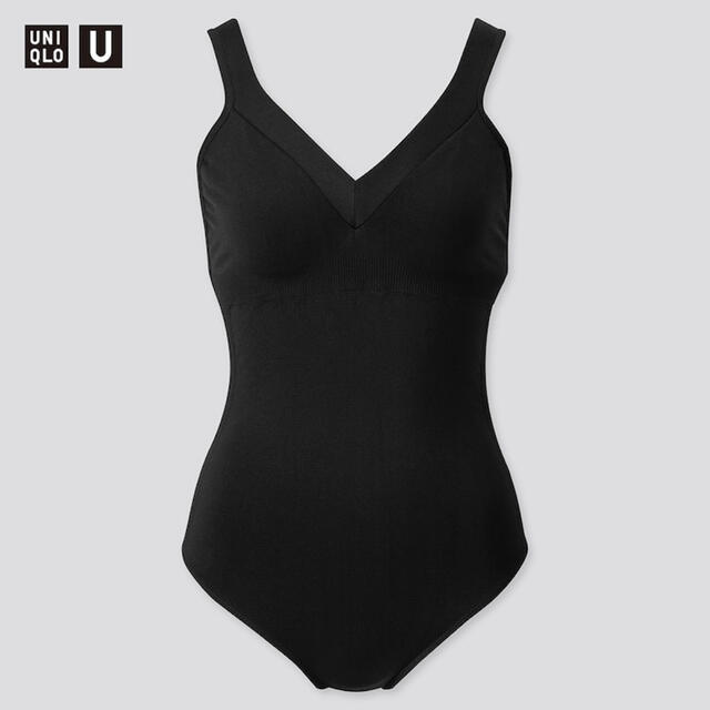 UNIQLO(ユニクロ)のUNIQLO ユニクロ　シームレススイムワンピースBLACK L レディースの水着/浴衣(水着)の商品写真