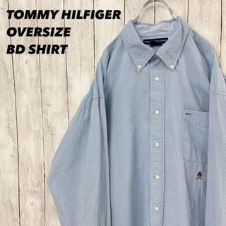 トミーヒルフィガー(TOMMY HILFIGER)のトミーヒルフィガー　ゆるだぼオーバーサイズXLボタンダウンシャツ　TOMMY古着(シャツ)