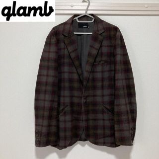 グラム(glamb)の【高級】glamb グラム　テーラードジャケット　チェック柄　✅古着　✅Lサイズ(テーラードジャケット)