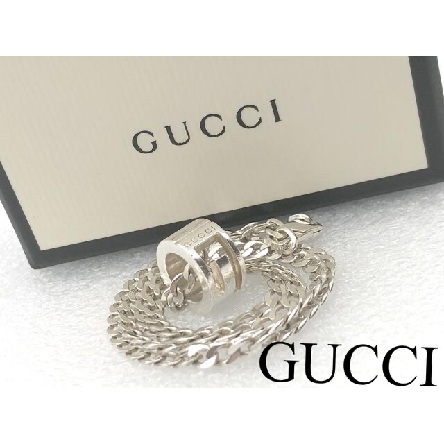 Gucci - GUCCI リング ネックレス カットアウトG 喜平 シルバー925の