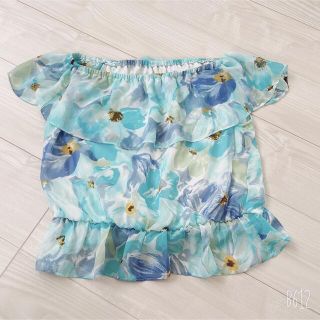 イング(INGNI)のトップス 花柄 シフォン ブラウス INGNI 夏 イング Mサイズ(シャツ/ブラウス(半袖/袖なし))